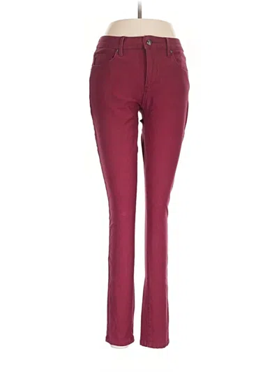 Pre-owned Just Fab Casual Pants In Burgundy