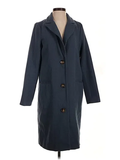 Pre-owned Just Fab Coat In Blue