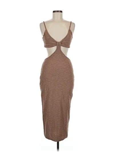 Pre-owned Just Fab Cocktail Dress In Brown