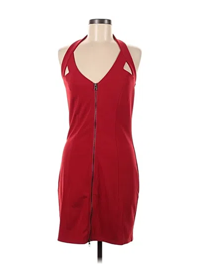 Pre-owned Just Fab Cocktail Dress In Red