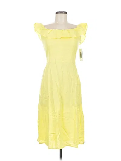 Pre-owned Just Fab Cocktail Dress In Yellow