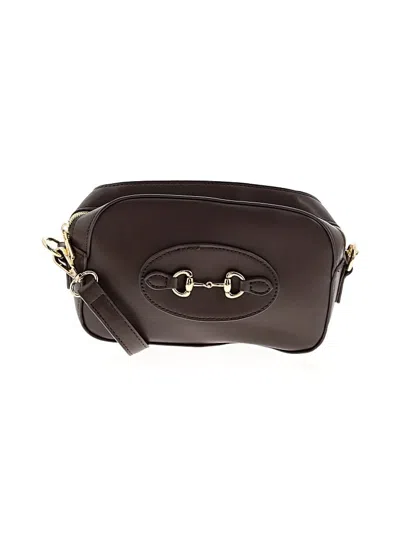 Pre-owned Just Fab Crossbody Bag In Burgundy