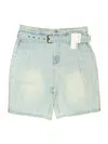Just Fab Denim Shorts In Blue