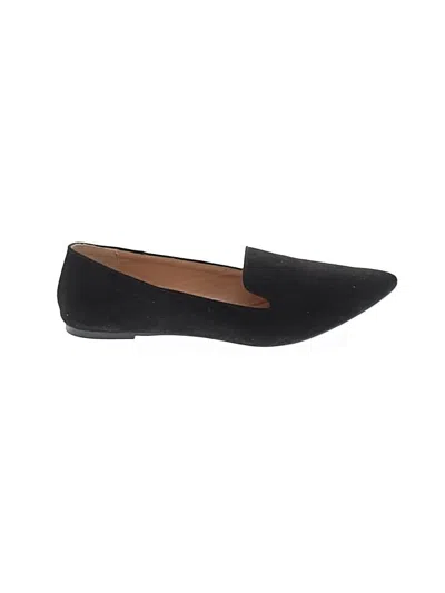 Pre-owned Just Fab Flats In Black