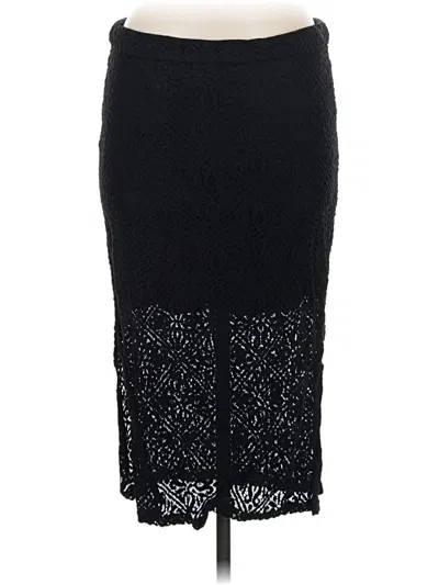 Pre-owned Just Fab Formal Skirt In Black