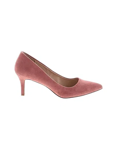 Pre-owned Just Fab Heels In Burgundy