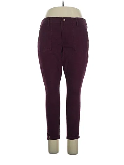 Pre-owned Just Fab Jeggings In Burgundy