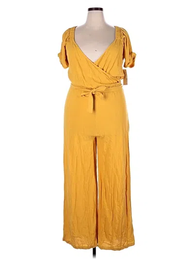Pre-owned Just Fab Jumpsuit In Yellow