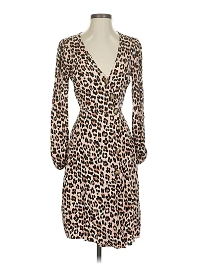 Pre-owned Just Fab Kimono In Brown