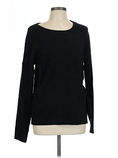 Pre-owned Just Fab Pullover Sweater In Black