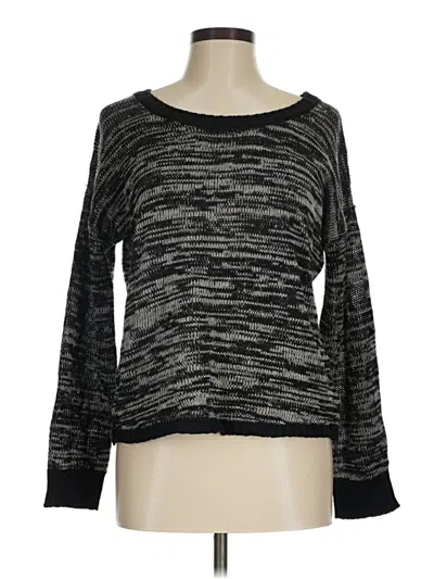 Pre-owned Just Fab Pullover Sweater In Black