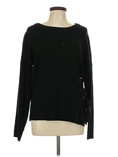 Pre-owned Just Fab Pullover Sweater In Black