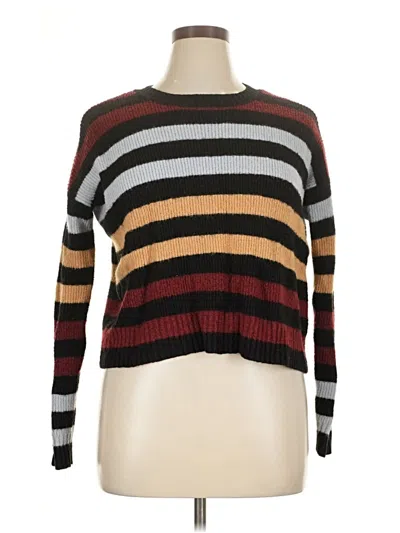 Pre-owned Just Fab Pullover Sweater In Brown