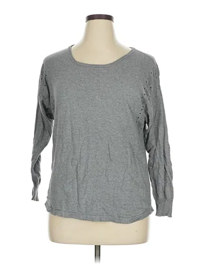 Pre-owned Just Fab Pullover Sweater In Gray