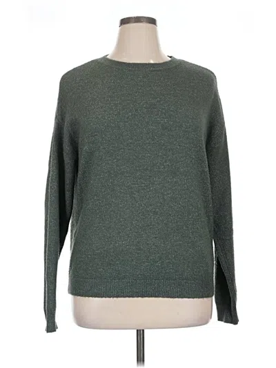 Pre-owned Just Fab Pullover Sweater In Green
