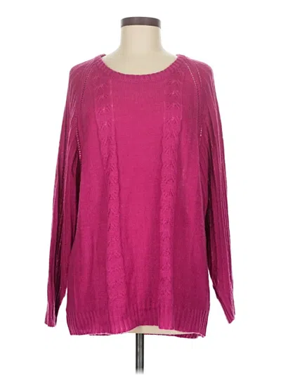 Pre-owned Just Fab Pullover Sweater In Pink