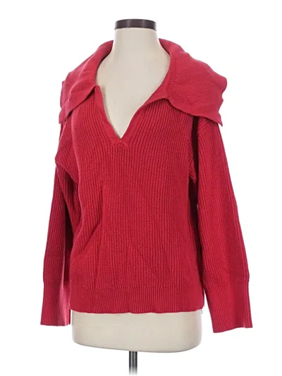 Pre-owned Just Fab Pullover Sweater In Red