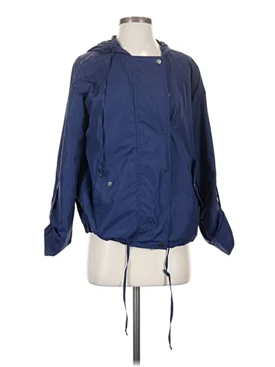 Pre-owned Just Fab Raincoat In Blue