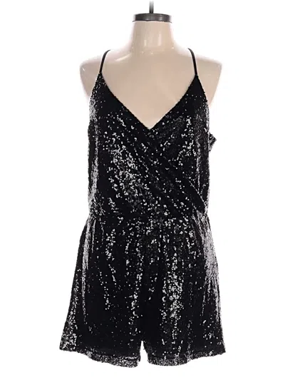 Pre-owned Just Fab Romper In Black