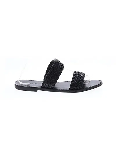Pre-owned Just Fab Sandals In Black
