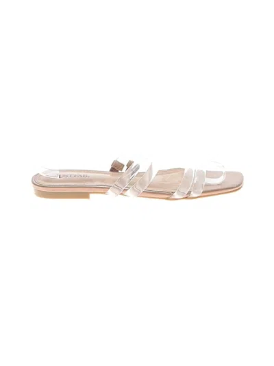 Pre-owned Just Fab Sandals In Tan