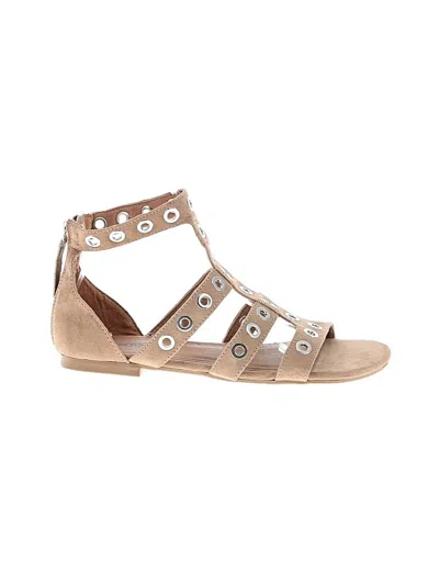 Pre-owned Just Fab Sandals In Tan