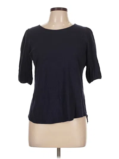 Pre-owned Just Fab Short Sleeve Top Black Crew Neck Tops