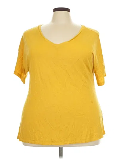 Pre-owned Just Fab Short Sleeve T-shirt In Yellow