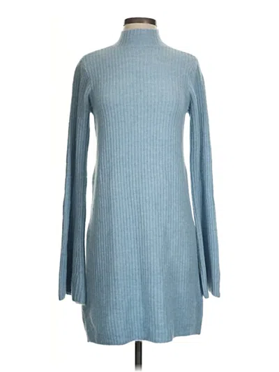 Pre-owned Just Fab Turtleneck Sweater In Blue