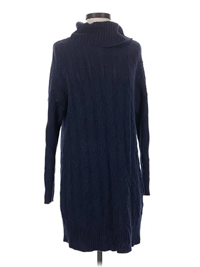 Pre-owned Just Fab Turtleneck Sweater In Blue