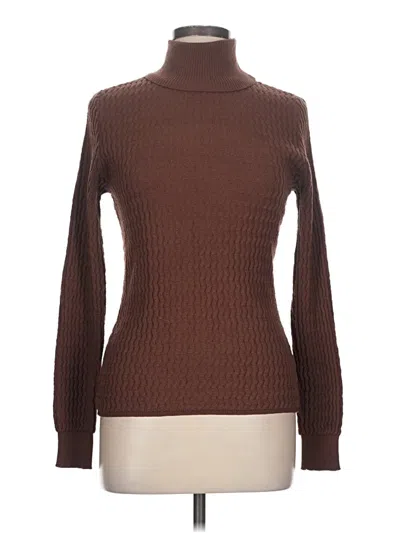 Pre-owned Just Fab Turtleneck Sweater In Brown