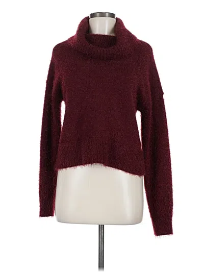 Pre-owned Just Fab Turtleneck Sweater In Burgundy