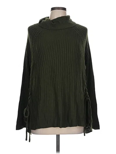 Pre-owned Just Fab Turtleneck Sweater In Green