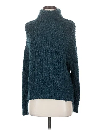 Pre-owned Just Fab Turtleneck Sweater In Teal