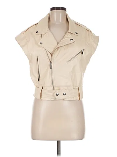 Pre-owned Just Fab Vest In Tan
