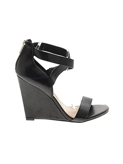 Pre-owned Just Fab Wedges In Black