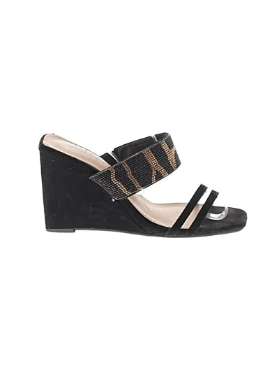 Pre-owned Just Fab Wedges In Black
