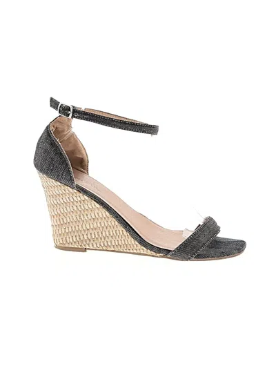 Pre-owned Just Fab Wedges In Gray