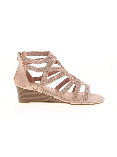 Pre-owned Just Fab Wedges In Tan