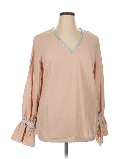 Pre-owned Just Fashion Now Long Sleeve Blouse In Brown
