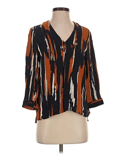 Pre-owned Just Female 3/4 Sleeve Blouse In Orange