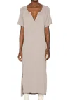 Just Female Fave Midi Dress In Moon Rock In Gray