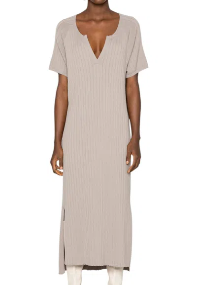 Just Female Fave Midi Dress In Moon Rock In Gray