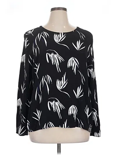 Pre-owned Just Female Long Sleeve Blouse In Black