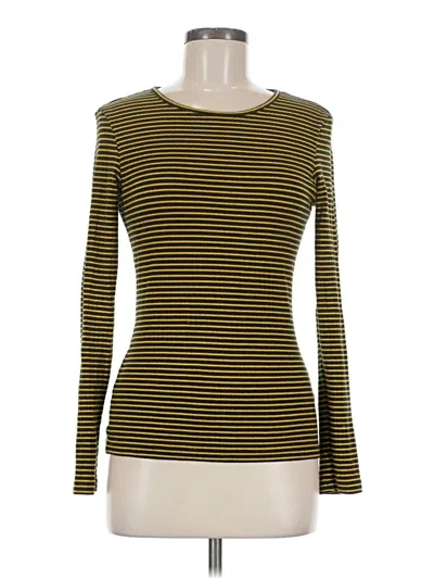 Pre-owned Just Female Long Sleeve Top Gold Boatneck Tops