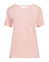 Just Female Woman T-shirt Pink Size L Linen In Pink