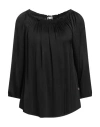 Just For You Woman Top Black Size S Viscose, Silk In Black