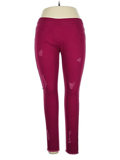 Pre-owned Just Love Active Pants In Burgundy