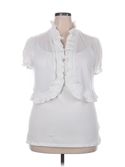 Pre-owned Just Love Cardigan Sweater In White