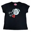 Just Madison Women's Dog Mom Short Sleeve Tee In Black In Black